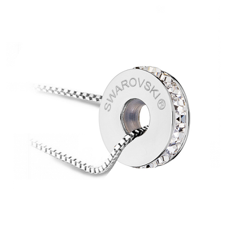 Stříbrný náhrdelník s korálkem Swarovski - Stopper Crystal 1/2