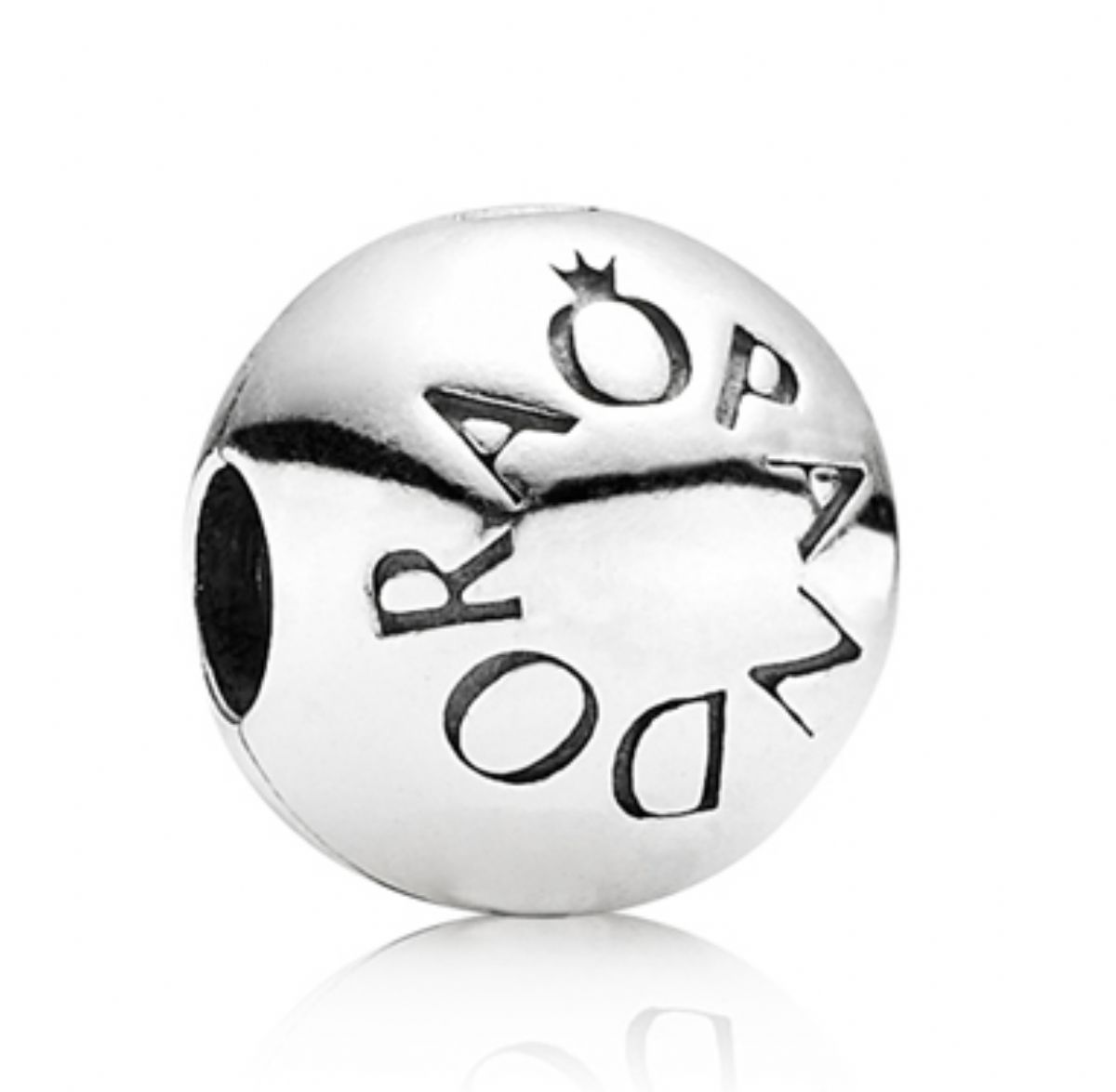 Stříbrný stopper Pandora - Logo kulatý 1/2