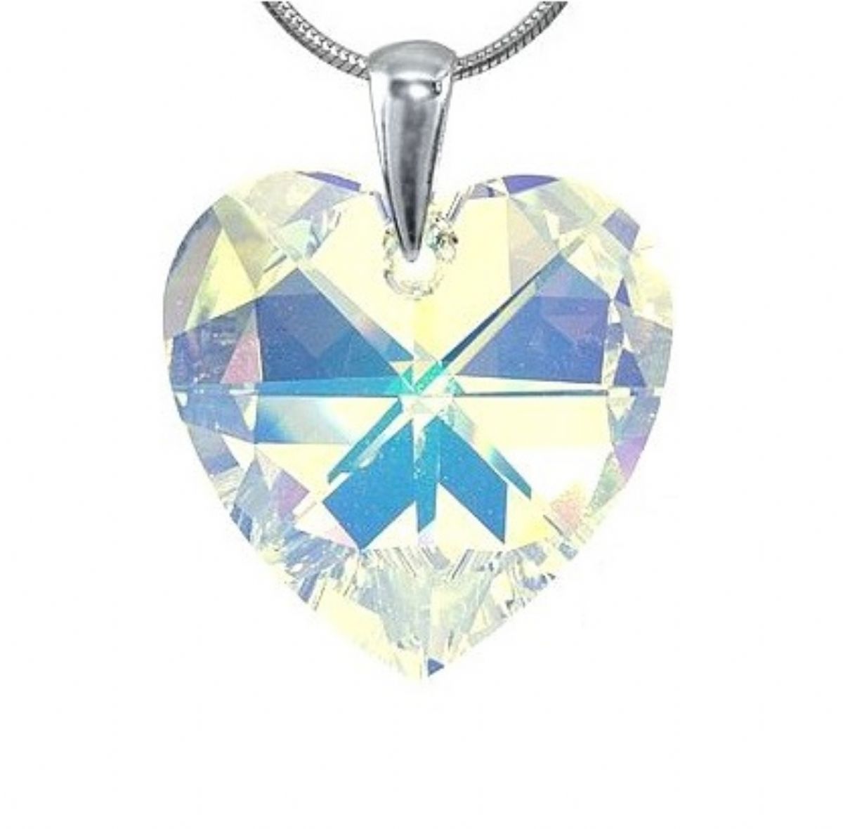 Swarovski stříbrný náhrdelník - Velké srdce crystal 1/4